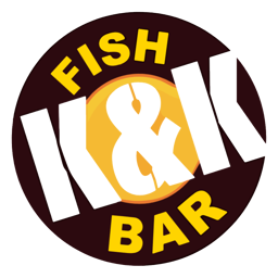 K & K Fish Bar logo.